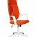Кресло офисное / IQ / (White plastic orange) белый пластик /оранжевая ткань