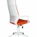 Кресло офисное / IQ / (White plastic orange) белый пластик /оранжевая ткань