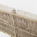 Диван Самоа двухместный плетеный бежевая ткань подушка бежевая ножки акация светло-коричневый