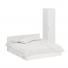 Кровать с ящиками 1800 + Пенал Стандарт, цвет белый, ШхГхВ 183,5х203,5х70 + 45х52х200 см., сп.м. 1800х2000 мм., без матраса, основание есть