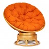 Кресло-качалка &quot;PAPASAN&quot; w 23/01 B / с подушкой / Honey (мед), ткань Оранжевый, С 23