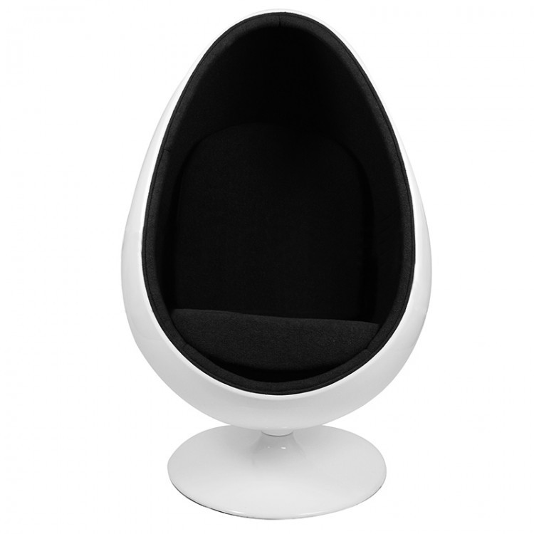 Кресло Ovalia Egg Chair черная ткань