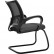 Кресло для посетителя Метта SU-CS-9/подл.106/осн.008 темно-серый, сетка/ткань