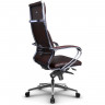 Кресло для руководителя Метта L 1c 44B/K темно-бордовый, NewLeather, мультиблок, крестовина алюминий