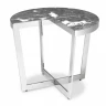 Приставной столик Turino отделка полированная сталь, серый мрамор EH.ST.TD.1530