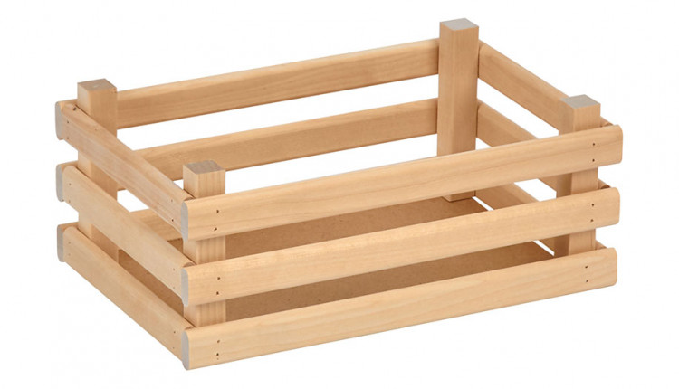 Ящик деревянный для хранения Polini Home Basket, 30х20х12 см, натуральный