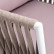 Кресло плетеное "Касабланка" из роупа, каркас алюминий светло-серый (RAL7035) шагрень, роуп серо-коричневый 23мм, ткань Neo ash