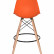Стул барный DOBRIN DSW BAR, ножки светлый бук, цвет сиденья оранжевый (O-02)