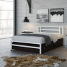 Односпальная кровать Титан 120 Белый ящики венге
