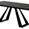 Стол FONDI 180 MARBLES NERO KL-116 Черный мрамор матовый, итальянская керамика/ черный каркас М-City