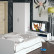 Спальня Стандарт 3-1800Я, цвет белый/фасады ТВ тумбы МДФ белый глянец, сп.м. 1800х2000 мм., без матраса, основание есть