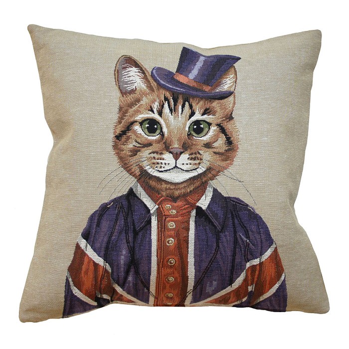 Подушка "Изысканные коты. Кот в шляпе"