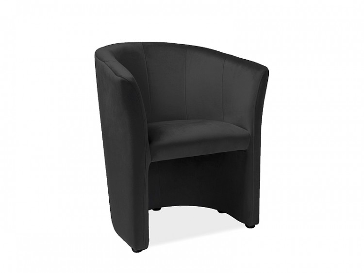 Кресло SIGNAL TM-1 VELVET (цвет черный BLUVEL 19, ножки - венге)