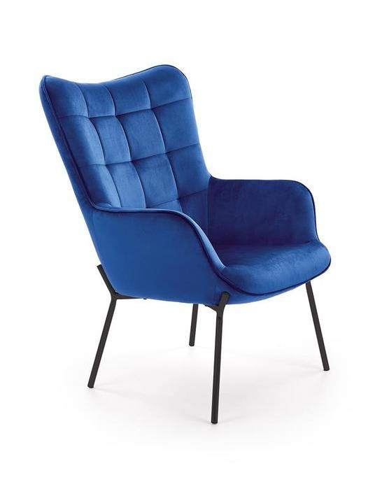 Кресло для отдыха HALMAR CASTEL (черный - синий)