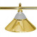 Лампа на три плафона "Jazz" (золотистая штанга, золотистый плафон D38см)