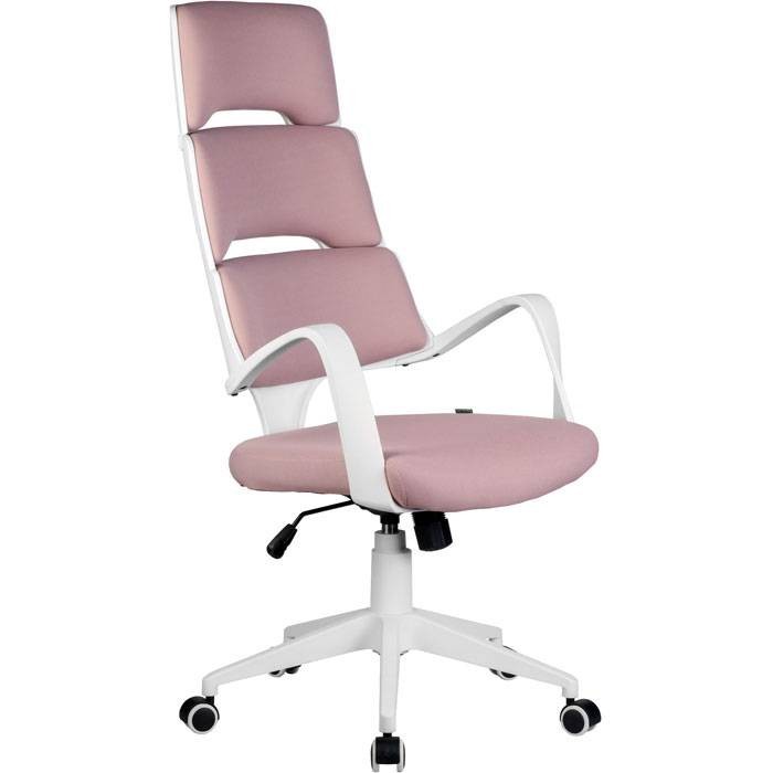 Кресло Riva Chair SAKURA розовое для руководителя, белый пластик, ткань
