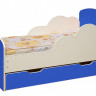 Кровать детская №1 Облака, 800*1600 лдсп белый/синий