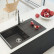 Кухонная каменная мойка 86x50 Polygran GALS-860 черная