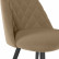 Комплект стульев Диор (2 шт), черный велюр бежевый