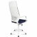 Кресло офисное / IQ / белый  пластик / темно-синяя ткань