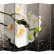 Ширма 1111-6 "Белая орхидея и капли" (6 панелей)