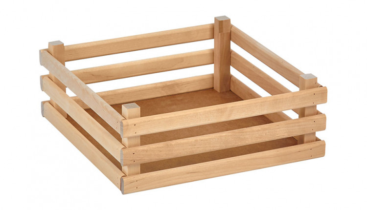 Ящик деревянный для хранения Polini Home Boxy, 32х32х12 см, натуральный