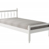 Кровать-10 (ФМ) одинарная с фигурными спинками из массива 900*2000 Белый